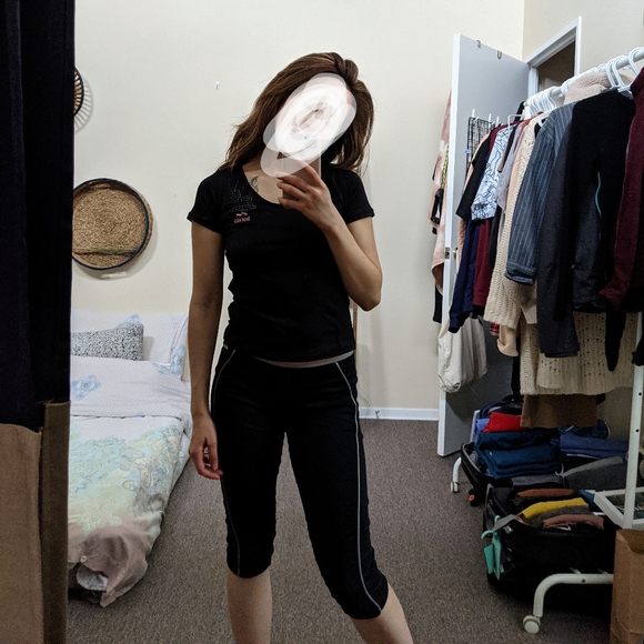 Gym / yoga / exercise outfit set black XS - Picture 3 of 3